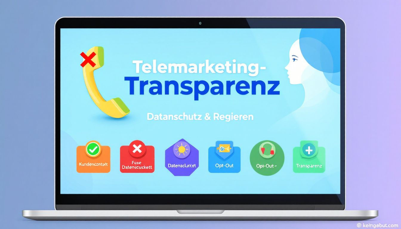 Ein Computerbildschirm mit Datenschutzrichtlinien für Telemarketing.